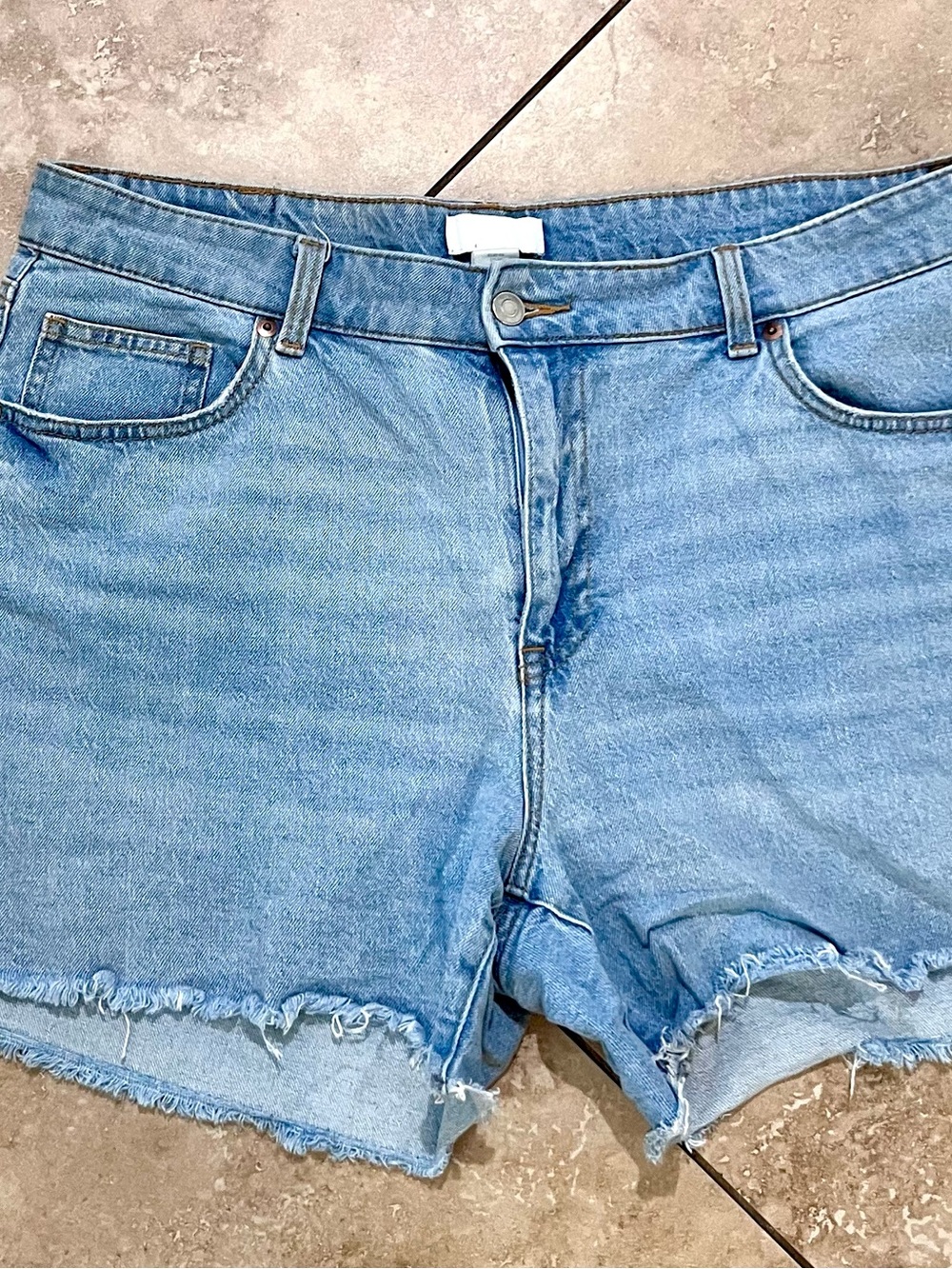 H&M Light Wash Denim Cutoff Shorts